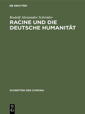 cover image of Racine und die deutsche Humanität